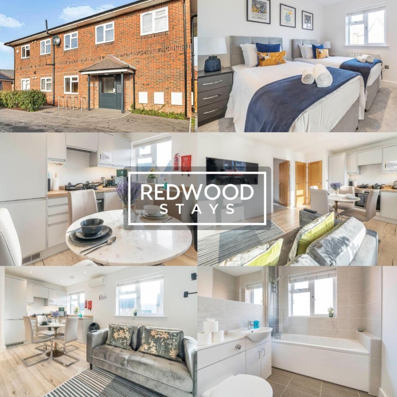 Modern Serviced Apartments For Contractors & Families With Free Parking, Wifi & Netflix By Redwood Stays Basingstoke Ngoại thất bức ảnh
